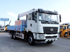 CAMC 6x4 Truck Mounted With SHENBAI 10Ton Hydraulic Telescopic Boom Loader Crane