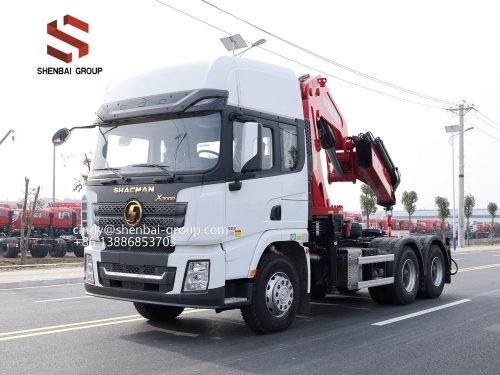 6X4 Shacman X3000 Tractor RHD/LHD Mounted With SHENBAI 30Ton Knuckle Boom Crane