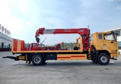 Sinotruk HOWO NX 4x2 10Ton Flatbed Tow Truck Crane Shenbai 8Ton Crane Truck