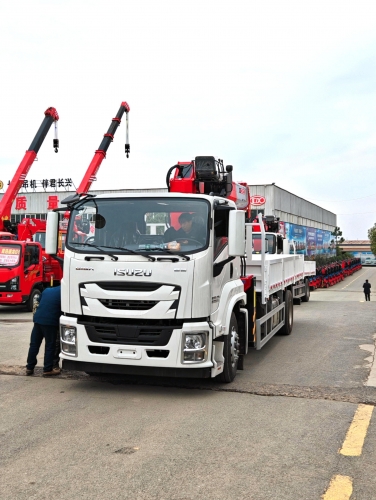 1SUZU Truck Mounted Crane 4X2 10 Ton Telescopic Boom Lorry Heavy Vehicle Lifting Crane Construction Transport