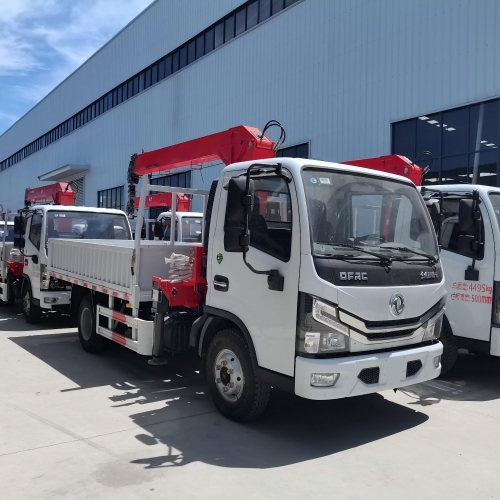 Dongfeng 4x2 Small Pickup Truck Mounted Crane Truck Shenbai 4Ton Hydraulic Straight Boom Crane for Sale
