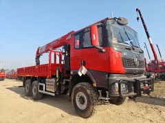 6X6 Shacman Lorry Truck Mounted With Shenbai 14Ton 5 Section Stiff Telescopic Boom Crane Heavy Duty Truck