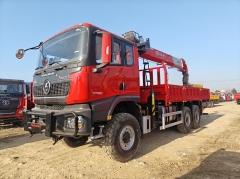 6X6 Shacman Lorry Truck Mounted With Shenbai 14Ton 5 Section Stiff Telescopic Boom Crane Heavy Duty Truck