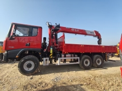 6X6 Shacman Lorry Truck Mounted With Shenbai 14Ton 5 Section Stiff Telescopic Boom Crane Heavy Duty Truck