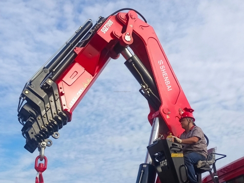 Shenbai Factory Logistics Container Transport Continues Slewing 35T Knuckle Cranes for Sale
