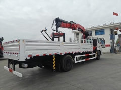 DongFeng Lorry Truck Mounted 8Ton Crane 4 Folding Boom Lifting Arm Crane 4*2 Medium Duty Truck