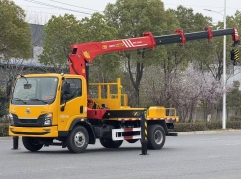 Dongfeng 180HP Cargo Truck Mounted Crane 7 Ton Straight Lifting Boom Loader Crane 4*2 Truck