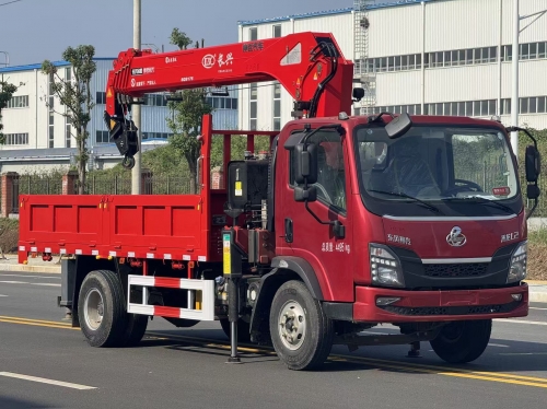 Dongfeng 180HP 4*2 Heavy Duty Truck Mounted Crane Shenbai 7 Ton Stiff Lifting Boom Loader Crane Truck