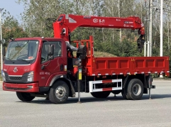 Dongfeng 180HP 4*2 Heavy Duty Truck Mounted Crane Shenbai 7 Ton Stiff Lifting Boom Loader Crane Truck
