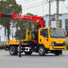 Dongfeng 180HP Cargo Truck Mounted Crane 7 Ton Straight Lifting Boom Loader Crane 4*2 Truck