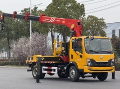 Dongfeng 180HP Cargo Truck Mounted Crane 7 Ton Straight Lifting Boom Loader Crane 4*2 Truck
