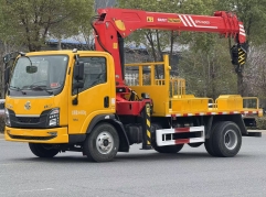 Dongfeng 180HP Cargo Truck Mounted Crane 7 Ton Straight Lifting Boom Loader Crane 4*2 Truck