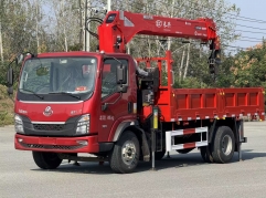 Dongfeng 180HP 4*2 Heavy Duty Truck Mounted Crane Shenbai 7 Ton Stiff Lifting Boom Loader Crane Truck