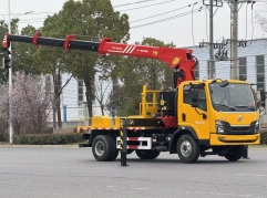 Dongfeng 180HP Cargo Truck Mounted Crane 7 Ton Straight Lifting Boom Loader Crane 4*2 Truck