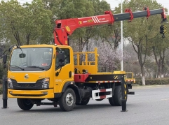 Dongfeng 180HP Cargo Truck Mounted Crane 7 Ton Straight Lifting Boom Loader Crane 4*2 Truck
