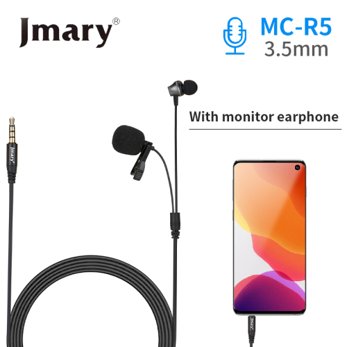 JMARY MC-R1 3,5 mm Mini Microphone Téléphone Recordage Interview