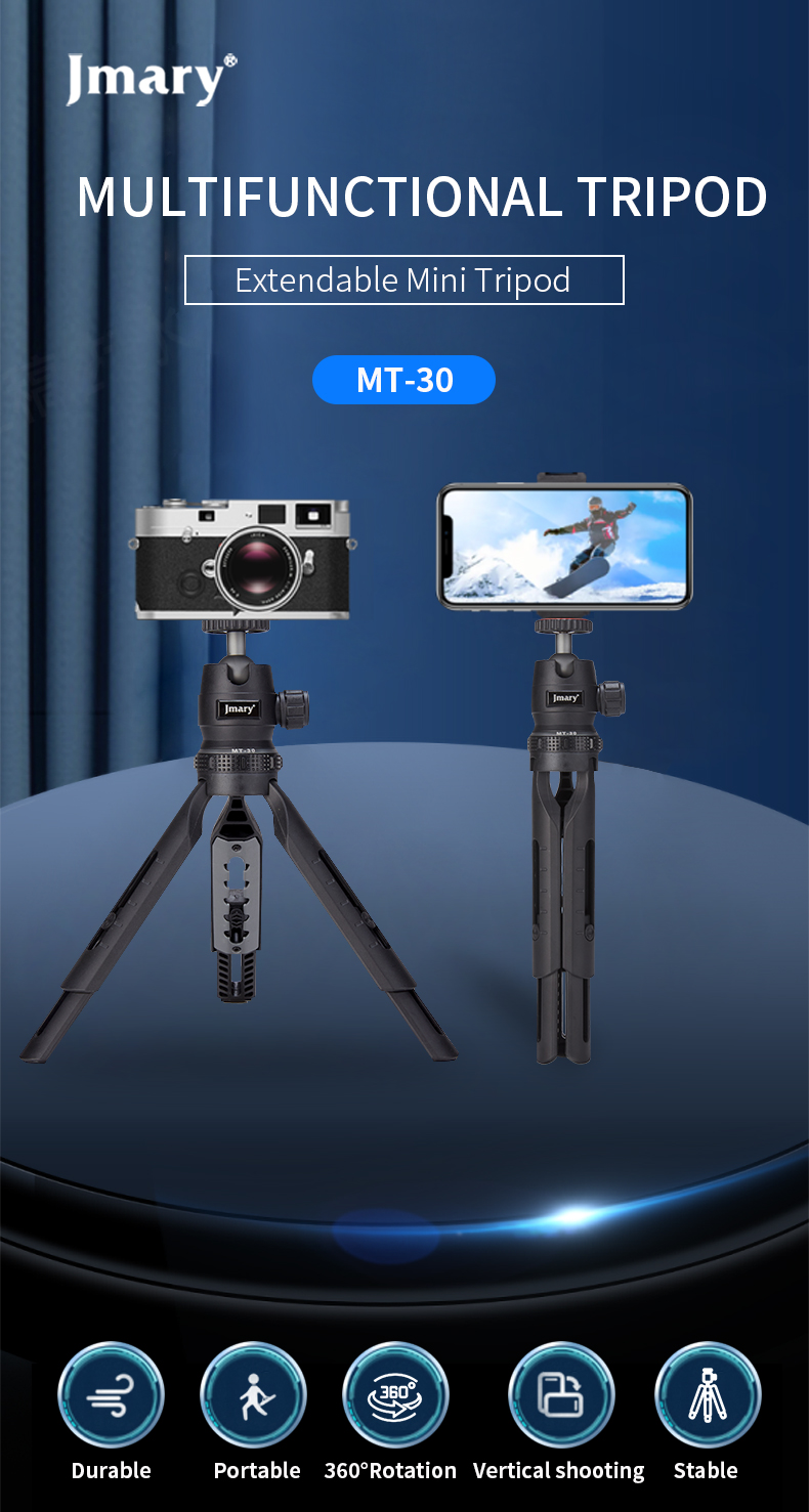 Jmary Mt Camera Phone Tripod Flexible For Gopro Mini Desktop Table Tripod Extendable Handle