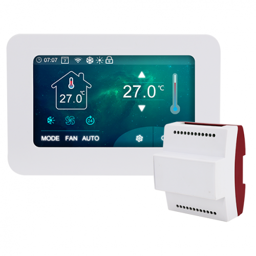 Fan coil Color Thermostat with IOM Module Control Box