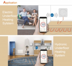 Smart LED Display Thermostat for Floor Heating or Boiler Controls 230VAC