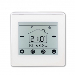 Touh Screen Floor Heating Thermostat Black or White Display