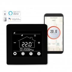 Touh Screen Floor Heating Thermostat Black or White Display