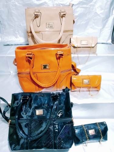 Bolso picture de piel brillante