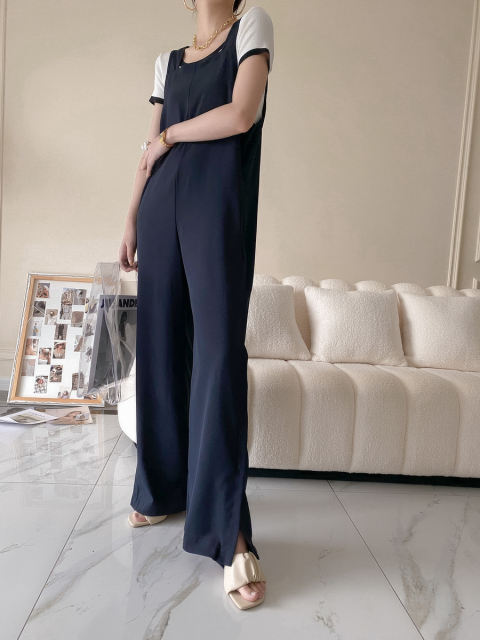 H-shaped loose fitting jumpsuit