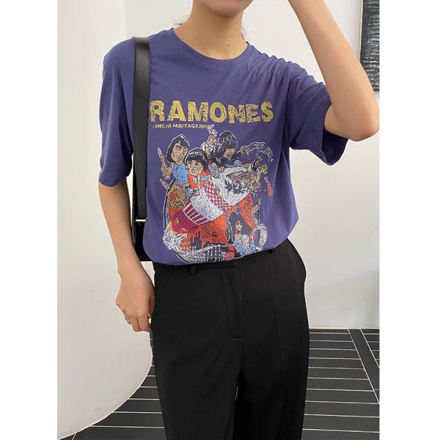 Cartoon print T-shirt