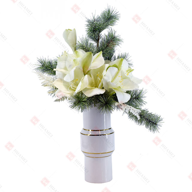 7pcs Narcissus with white ceramic pot Christmas