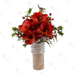 8pcs Narcissus with  ceramic pot Christmas