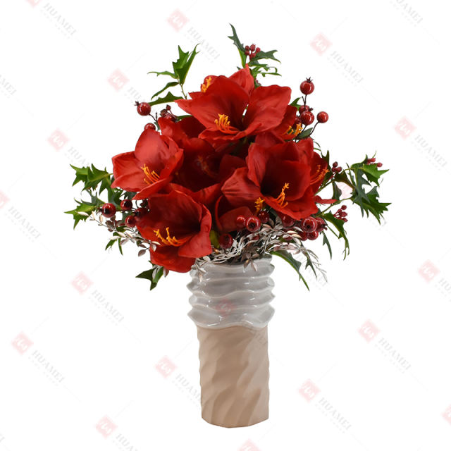 8pcs Narcissus with  ceramic pot Christmas