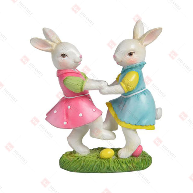 RESIN DANCING GIRL BUNNIES