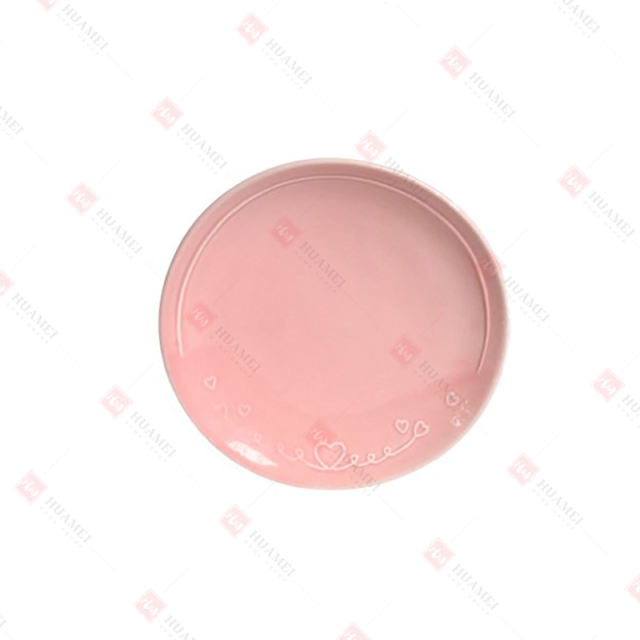 PORCELAIN LOOPS AND HEART ILLUSTRATION PLATE