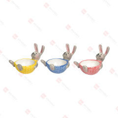 3 ASST, DOLOMITE BUNNY-SHAPE
EGG CUPS