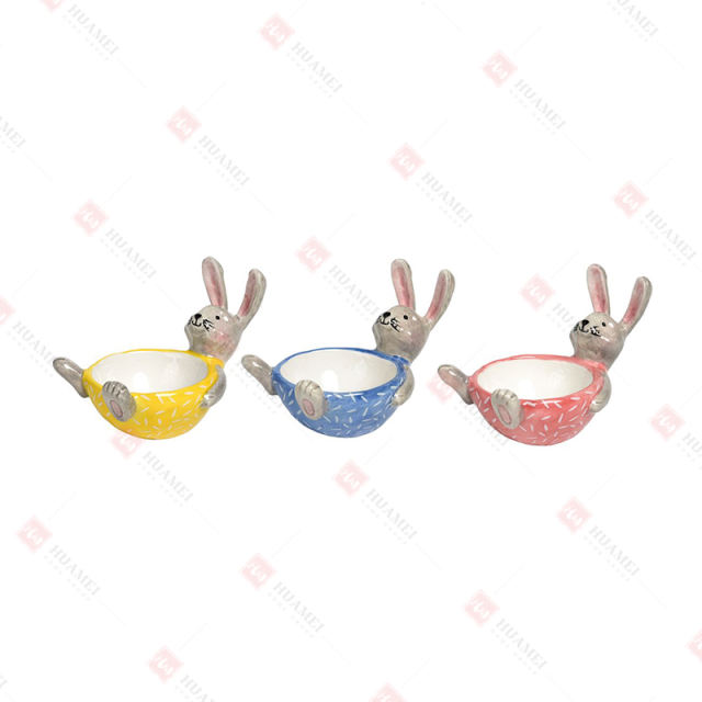 3 ASST, DOLOMITE BUNNY-SHAPE
EGG CUPS