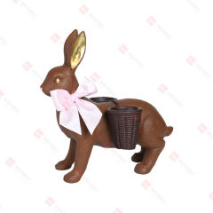 RESIN CHOCOLATE RABBIT
WITH BASKET