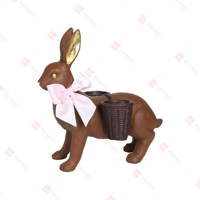 RESIN CHOCOLATE RABBIT
WITH BASKET