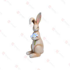 RESIN BUNNY WITH FLOWER