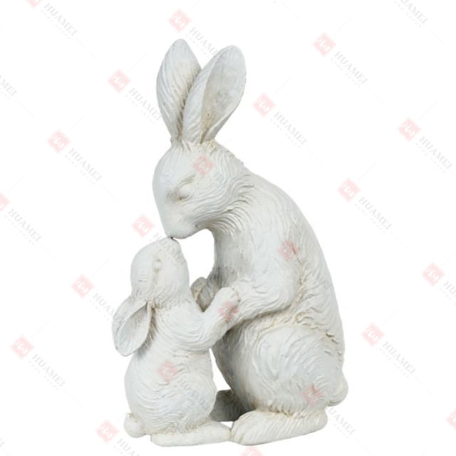 RESIN BUNNIES TABLE DECO