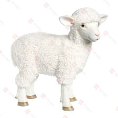 RESIN LAMB W/ FUR TABLE