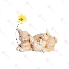BBD0151
RESIN BUNNY MOM WITH SLEEPING BUNNY BABY TABLE DECO