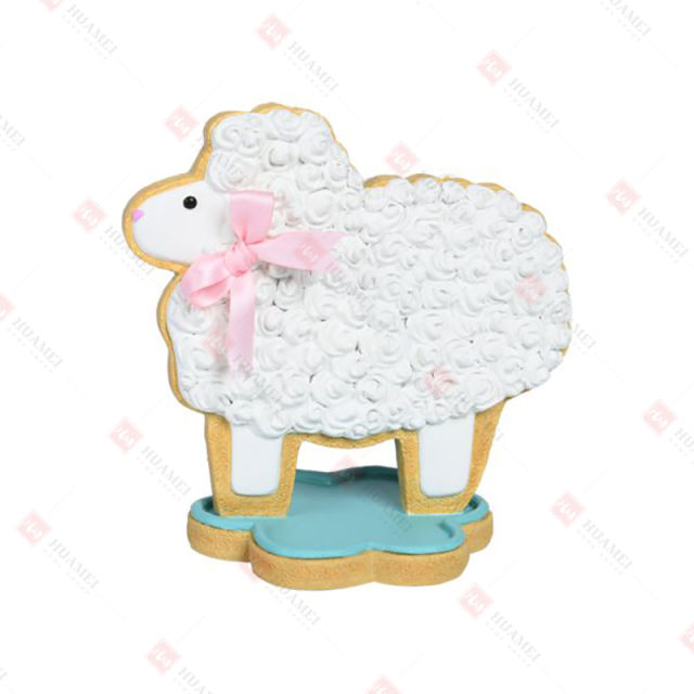 RESIN SUGAR SHEEP COOKIE TABLE DECO