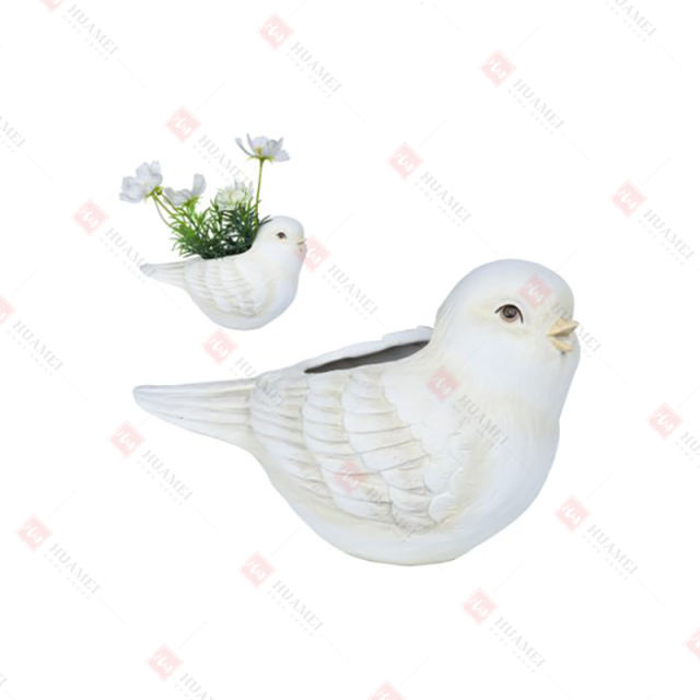 RESIN FAT BIRD VASE