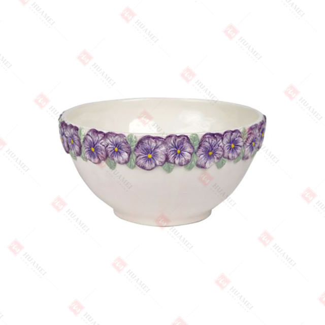 DOLOMITE PANSY BOWL