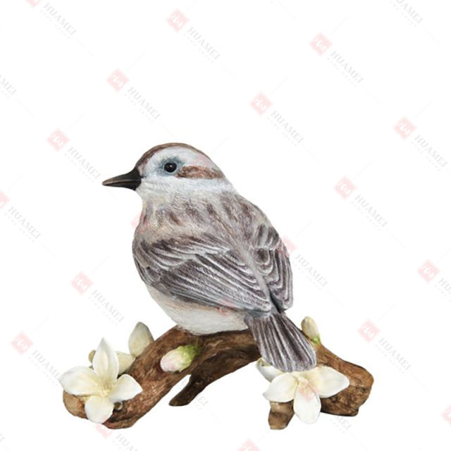 RESIN BIRDS STANDING ON BRANCH TABLE DECO