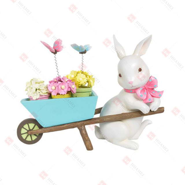 RESIN BUNNY & HANDCART