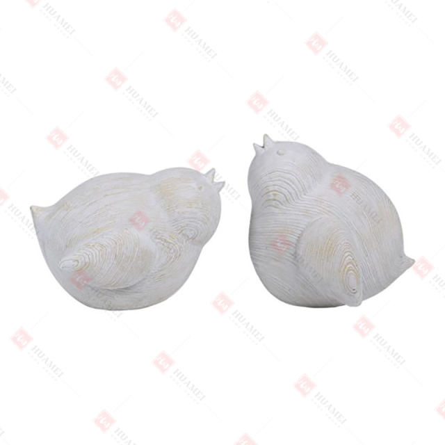 2 ASST., RESIN WOODEN-FINISH CHICKS
TABLE DECO