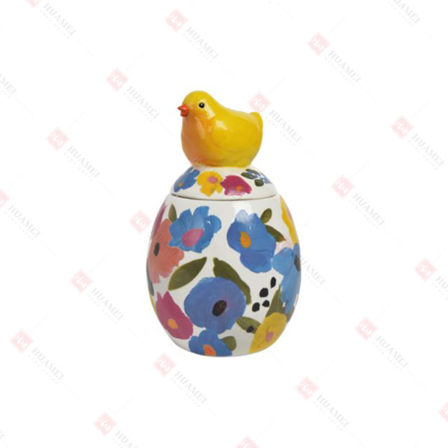 DOLOMITE CHICK LID EGG BOX WITH FLOWER DECAL