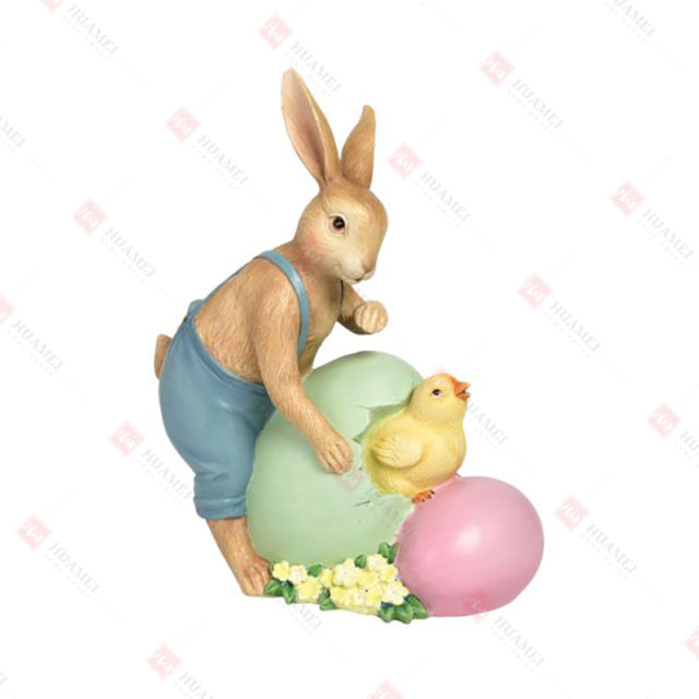 RESIN RABBIT WITH EGG
AND CHICK
