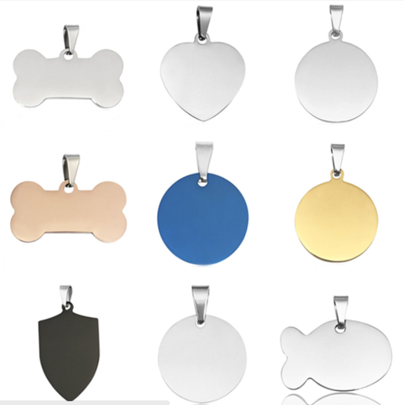 Blank Pet ID Tags - Various Colors and Shapes (Dog tTags and Cat Tags）